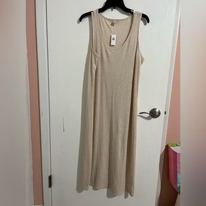 Ribbed midi tank top dress
